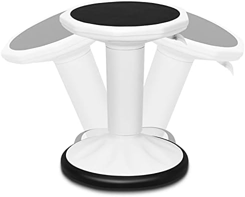 GIANTEX Wobble Stools for Classroom Seating, Wiggle Stool with Adjustable Height, 24" Active Learning Stool, Sitting Balance Chair for School, Office Stand Up, Flexible Seating Wobble Chair (White)