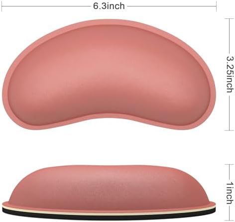 Dapesuom Mouse Wrist Rest, Ergonomic Memory Foam Mouse Wrist for Computer Desk Mats Support, Hand Rest Pad Cushion for Gaming, Office, Laptop, Men, Women, Pain Relief & Easy Typing, Indian Red
