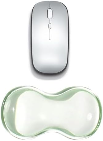 Clear Gel Mouse Wrist Rest, Wrist Support Wrist Pad for Typing Pain Relief, Ergonomic Cool Wrist Rest for Mouse, Hand Mouse Wrist Rest for Office, Gaming, Computer, Laptop - Transparent Green
