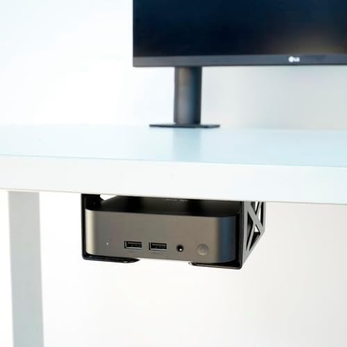 Under Desk Laptop/Mini PC Storage Mount,CPU Holder,Compatible with Dell OptiPlex,Mac Book,Mac mini and More. (Pack of 2)