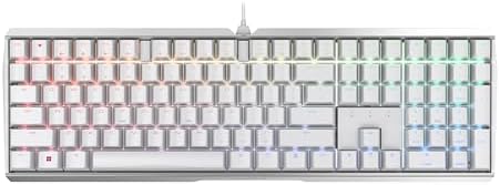 Cherry MX 3.0S, Wired Mechanical Gaming Keyboard, Robust Aluminum Housing, RGB-Lighting, Full Key Rollover, Anti Ghosting, MX2A Silent RED Switches, White