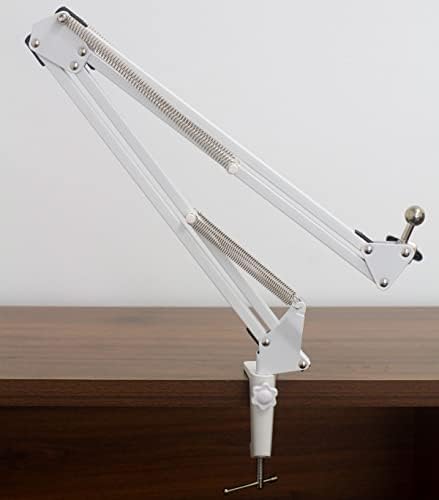 Desk lamp Clamp: 2PACK 1/2 Enlarge Hole Replacement C Clamp for Desk Light,Magnifying Glass with Light,Table Mic Stand,Mic Arm Desk Mount,Swing Arm Phone Holder,for Home Office Work Task (WHITE)