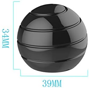 Kinetic Spinning Desk Toy Metal Fidgets ADHD 1.54in Black