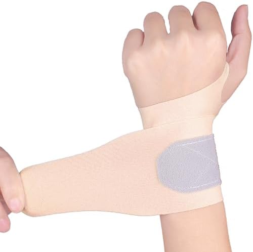 2 Pcs Ultra-Thin Wrist Brace Support for Carpal Tunnel, Pain Relief, Arthritis, Tendonitis, Elastic Wrist Wraps Right and Left Hands - Compression and Support for Fitness Enthusiasts (All Skin Tone)