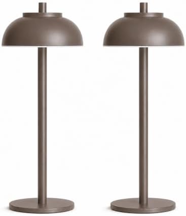 Cordless Table Lamps Rechargeable, Battery Operated Table Light Brown 2Pack