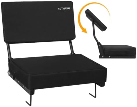 HUTMANG Swivel Backrest Stadium Seats,bleacher Chairs with Back and Cushion