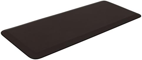 GelPro Designer Comfort Anti-Fatigue Kitchen & Office Mat, 3/4" Ergo-Foam Core, Stain-Resistant Surface, 20" x 48", Leather Grain Truffle