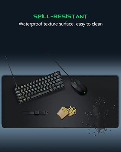 Black Shark Gaming Mouse Pad Desk Mat (35.4" × 15.8" × 0.15") Thick Extended Mousepad Non-Slip Spill-Resistant Mousepad with Special-Textured Surface, Anti-Fray Stitched Edges Desk Pad Manta P3