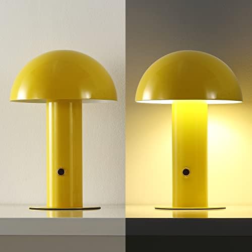 JONATHAN Y Boletus Mushroom Desk Lamp 10.75" Metal LED, Yellow