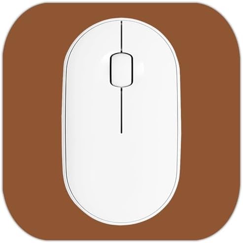 Mini Mouse Pad, 6x6 Inches, Waterproof Non-Slip Rubber Base, for Laptop, Keyboard Tray, Wireless Mouse, Home, Office, Travel (Brown)