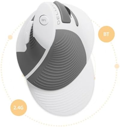 DELUX Ergonomic Vertical Mouse, Rechargeable Vertical Mouse (M618G DB)