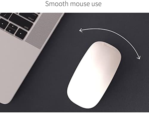 RENMTURE Dual-Sided Mouse Pad, Natural Cork & PU Leather Large Desk Pad for Office and Home Work, Desk Protector Non-Slip, Waterproof, Easy Clean (Black,47"x17")