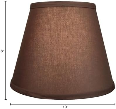 FenchelShades.com Lampshade 6" Top Diameter x 10" Bottom Diameter x 8" Slant Height 6x10x8" with Spider Attachment Diameter 0.4 Inch for Lamps with a Harp (Coffee)