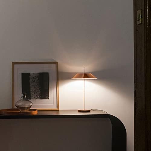 YYDS Desk lamp Iron Eye Protection Desk Lamp Non-Glare Umbrella Shape Suitable for Living Room and Bedroom (Size: 30 * 52 * 15 cm) Desk Light (Color : Gold)