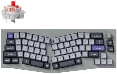 Keychron Q8 Pro Full-Metal Wireless Custom Mechanical Keyboard, 65% Alice Layout Bluetooth/Wired, QMK/VIA, Hot Swappable, 1000 Hz Polling Rate, RGB Backlit for Mac Windows Linux-Grey