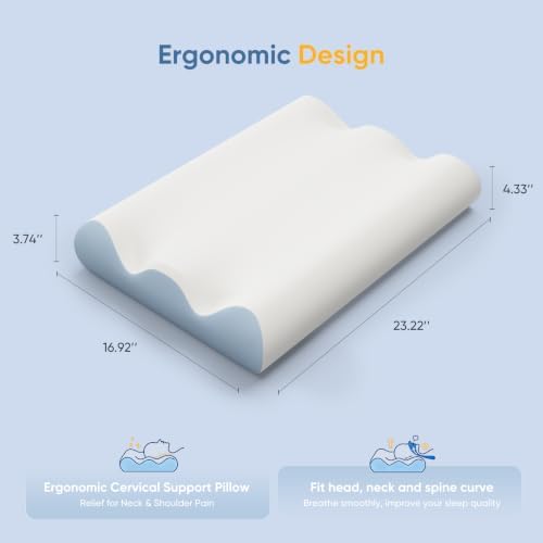NEWBULIG Neck Support with Contour Memory Foam Cervical Pillow