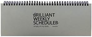 PAPERIAN Brilliant 2021 Weekly Planner - Wirebound Undated Gray Desk Planner (12 X 4.4 inches)