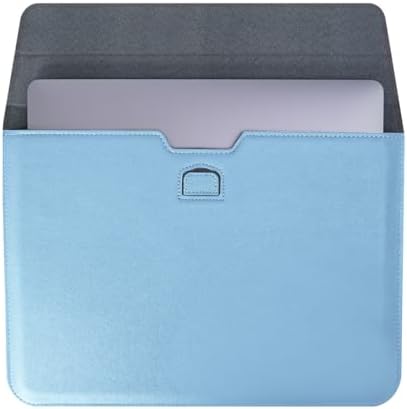 PU Leather Laptop Sleeve Case with Stand for 2026 MacBook Neo 13 A3404, 2026-2022 Air13.6'' M5 A3449 M4 A3240 M3 A3113 M2 A2681, 2018-2021 Air 13'', Laptop Bag for 2016-2022 Mac Pro13, Blue