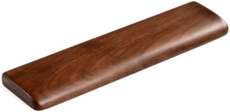 Wooden Wrist Rest, Walnut Wood Keyboard Wrist Rest, Ergonomic Palm Rest, Anti-Slip, Keyboard Accessory for Computer, Laptop, Home & Office (Black Walnut, 11.8" L x 3.15" W x 0.78" H)