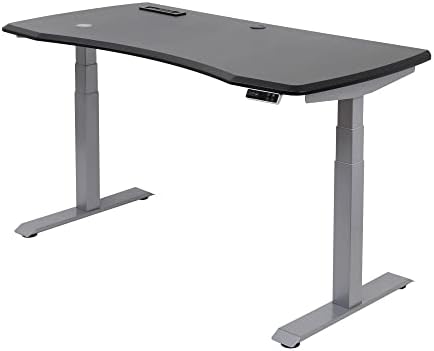 WorkPro® Electric 60"W Height-Adjustable Standing Desk with Wireless Charging, Black