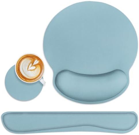 Britimes Ergonomic Mouse Pad Set with Wrist Rest, Blue