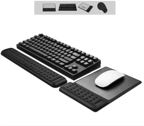 Black Memory Foam Wrist Rest for Keyboard and Mouse