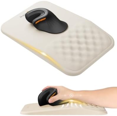 ProtoArc MP50 Ergonomic Mouse Pad with Wrist Support, Lycra Surface, Beige