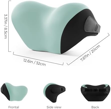 BEBAS Ergonomic Car Headrest Pillow, Memory Foam Neck Support, Green