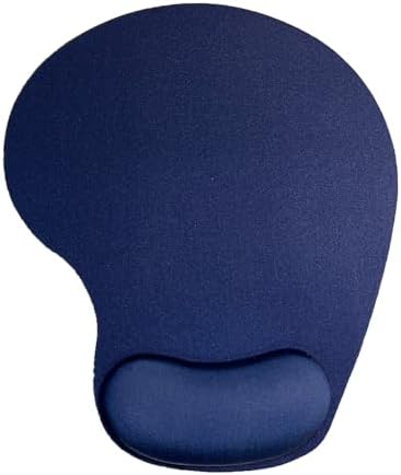 Mouse Pad with Wrist Support, Ergonomic Mouse Pads with Memory Foam Wrist Rest, Easy Typing Pain Relief, Comfortable Home Office Computer Wrist Support Pads for Working Studying Gaming, Navy Blue