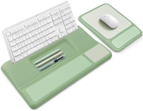 3-in-1 Ergonomic Keyboard Stand & Mouse Pad Set with Wrist Rest, Green