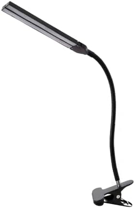 LED Desk Lamp with Double Heads for Eye Care and Dimming Options for Student and Office Use Adjustable Lamp with USB Power Supply (Black)