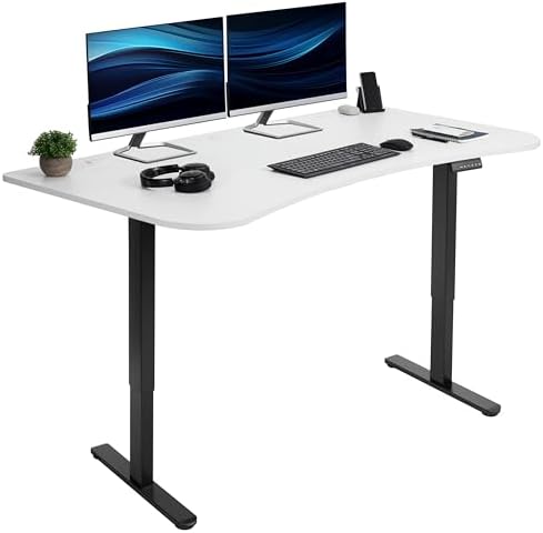 VIVO White 60 x 24 in Standing Desk, DESK-KIT-E2B1W