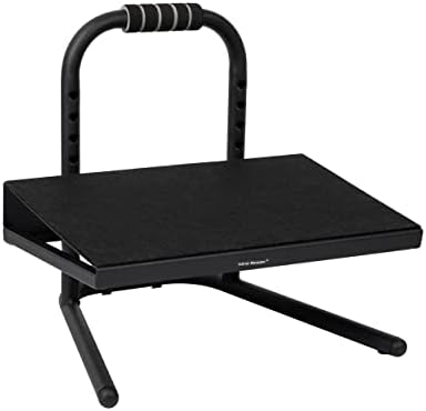 Mind Reader Foot Rest, Under Desk at Work, Ergonomic, Height Adjustable, Office, Metal, Black