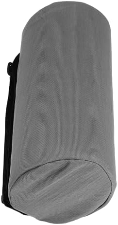 Lumbar Roller Cushion, Memory Foam Back Support with Adjustable Strap, Gray, for Beds and Office Chairs