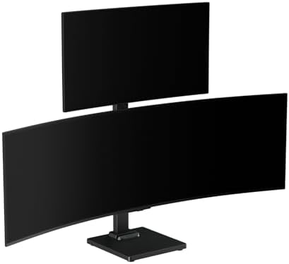Suptek Dual Monitor Stand Vertical Stack Free-Standing Riser