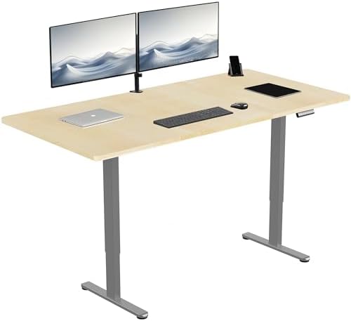 VIVO Light Wood 71 x 36 in Standing Desk, DESK-KIT-E2G7C-36