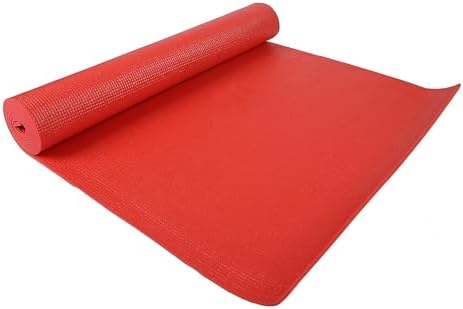 Fitvids All Purpose 1/4-Inch High Density Anti-Tear Exercise Yoga Mat with Carrying Strap with Optional Yoga Blocks, Multiple Colors
