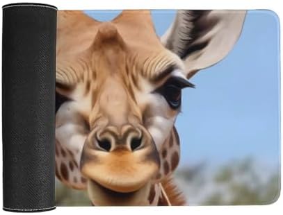 Animal Giraffe Stretching Head Long Neck Closeup Cute Large Mouse Pad Gaming Mousepad Desk Pad for Keyboard and Mouse Mat Non-Slip Base 30x60cm, Style