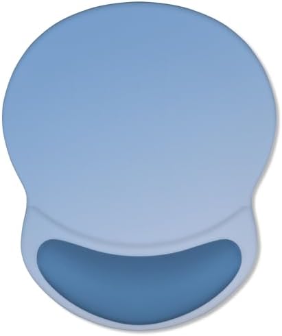 ITNRSIIET Ergonomic Mouse Pad with Comfort Gel Wrist Rest, Non-Slip PU Base, Smooth Textured Surface, Reduces Hand Fatigue & Wrist Pain, 8.7 x 7.2 Inch for Office Gaming Home, Blue