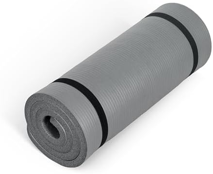CAP 1" Extra Thick Yoga Mat, Exercise Mat with Strap, Multiple Colors