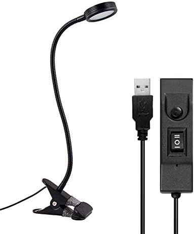 Office Table Lamp Adjustable Eye Protection Reading Table Light, Led Clip Desk Light, USB Connection, Reading Light and Eye Protection Table Lamp for Bedside, Office, Bedroom (Black)