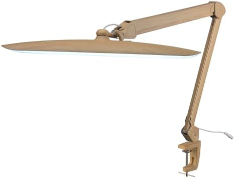 Neatfi LED Desk Lamp, 2200 Lumens, 24W, 20-Inch Head (Brown Wood)