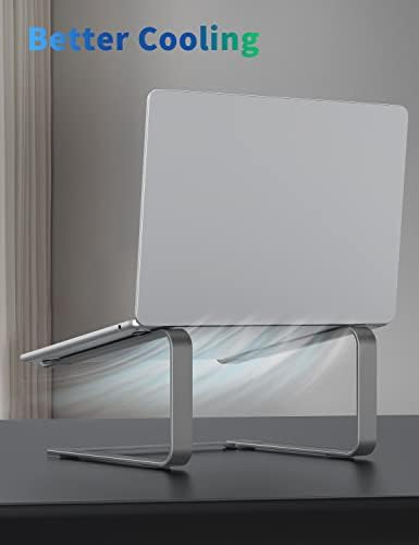 SOUNDANCE Laptop Stand for Desk, Metal Riser, Fits 12-17.3 Inch,Grey