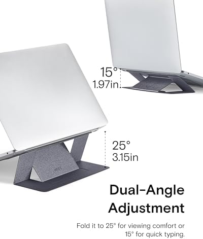 MOFT Invisible Laptop Stand, Stick-On Portable Laptop Riser for Mobile Work