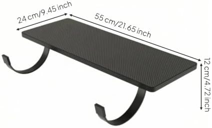 Desk Extension Board Armrest Shelf Keyboard Tray Wrist Rest with Clamp Hook Space Saving Add On with Carbon Fiber Suitable for Compact desks Dorm, 55x24cm
