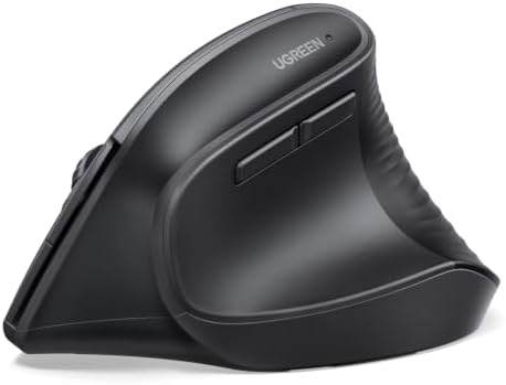 UGREEN Ergonomic Wireless Mouse, Bluetooth & 2.4G Wireless, Quiet Clicks