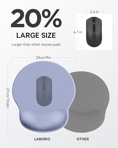Mouse Pad with Wrist Rest for Desktop Large Ergonomic Mouse Mat(Purple)