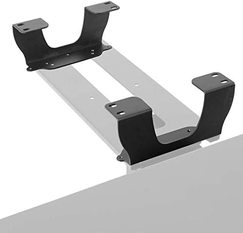 VIVO Steel Dual Spacer Brackets for Under Desk Keyboard and Mouse Slider Tray, Height Track Spacer Mount Fitting Desk Frames up to 3.2 inches, Brackets Only, MOUNT-SPACER01