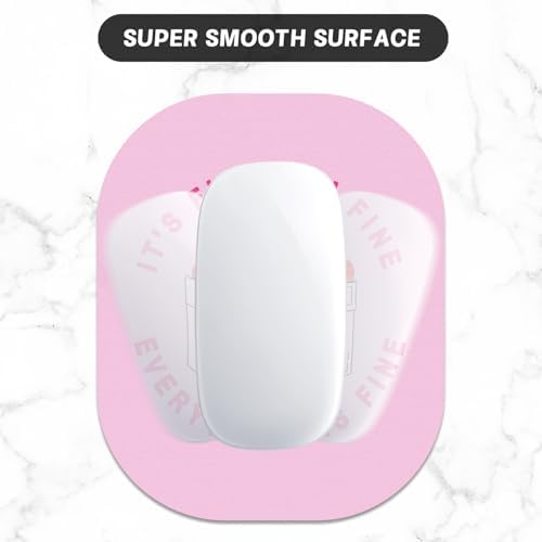 Small Mouse Pad, 6 x 7 Inch, Oval Mini Mouse Pad with Non-Slip Rubber Base for Laptop Wireless Mouse Keyboard Tray Mousepad, Cute Dumpster