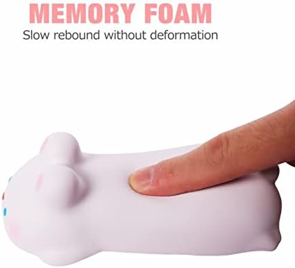 Small Wrist Rest Mouse Pad for Mouse, Mini Cute Ergonomic Cartoon Mousepad Memory Foam Design Animal Shape Wrist Support Pillow Rest Cushion Mat for Office Computer Laptop(Rabbit)
